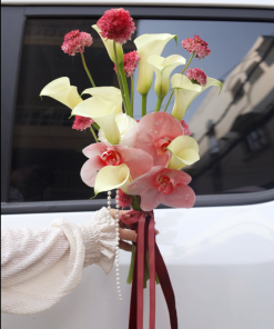 Hoa cưới cầm Tay Calla Lily Và Địa Lan Quý Phái