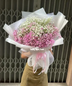 Bó hoa Baby White 2 Pink